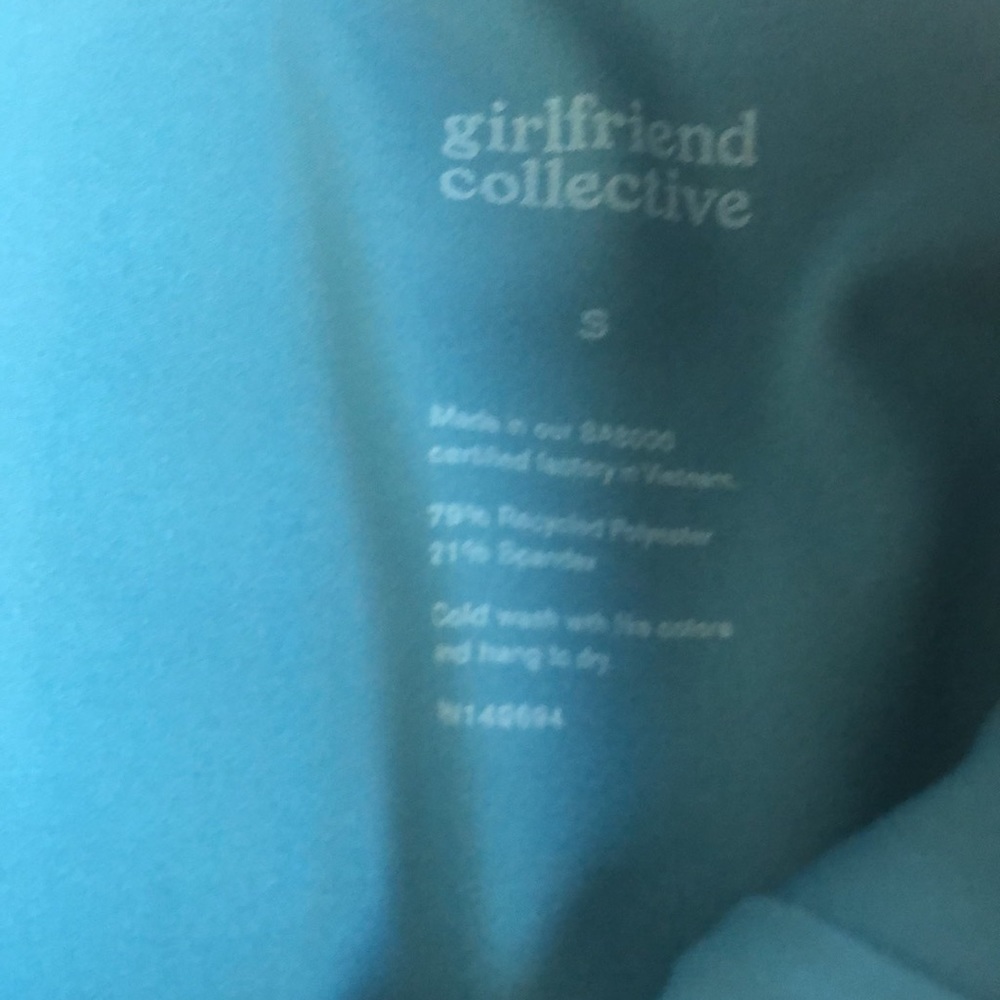 Girlfriend Collective Leggings aqua Turquoise teal color - Picture 7 of 13